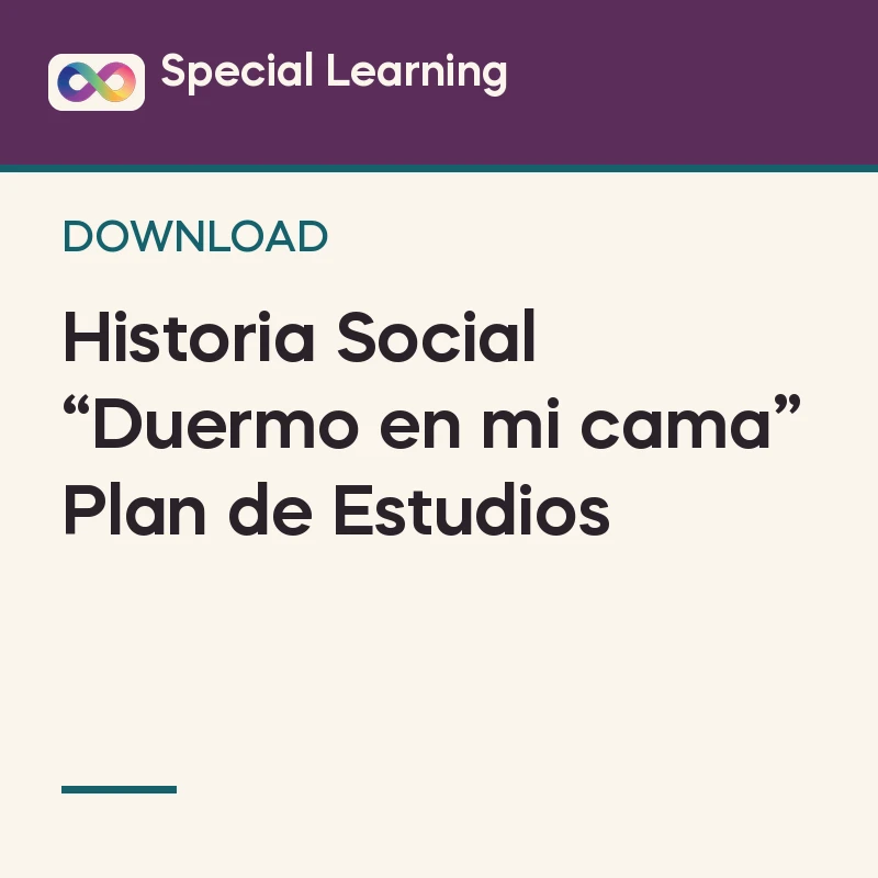 Historia Social “Duermo en mi cama” Plan de Estudios