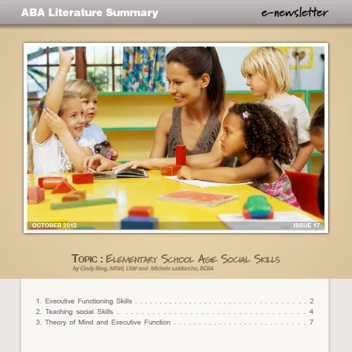 Elementary School Age Social Skills - ABA Literature Summary