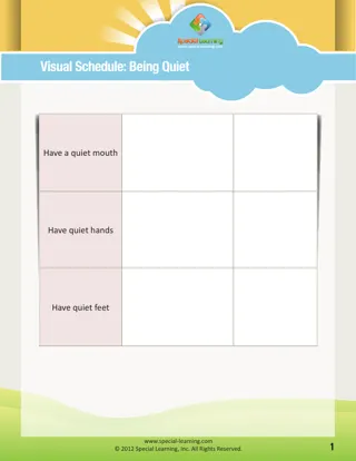 Being Quiet Visual Schedule