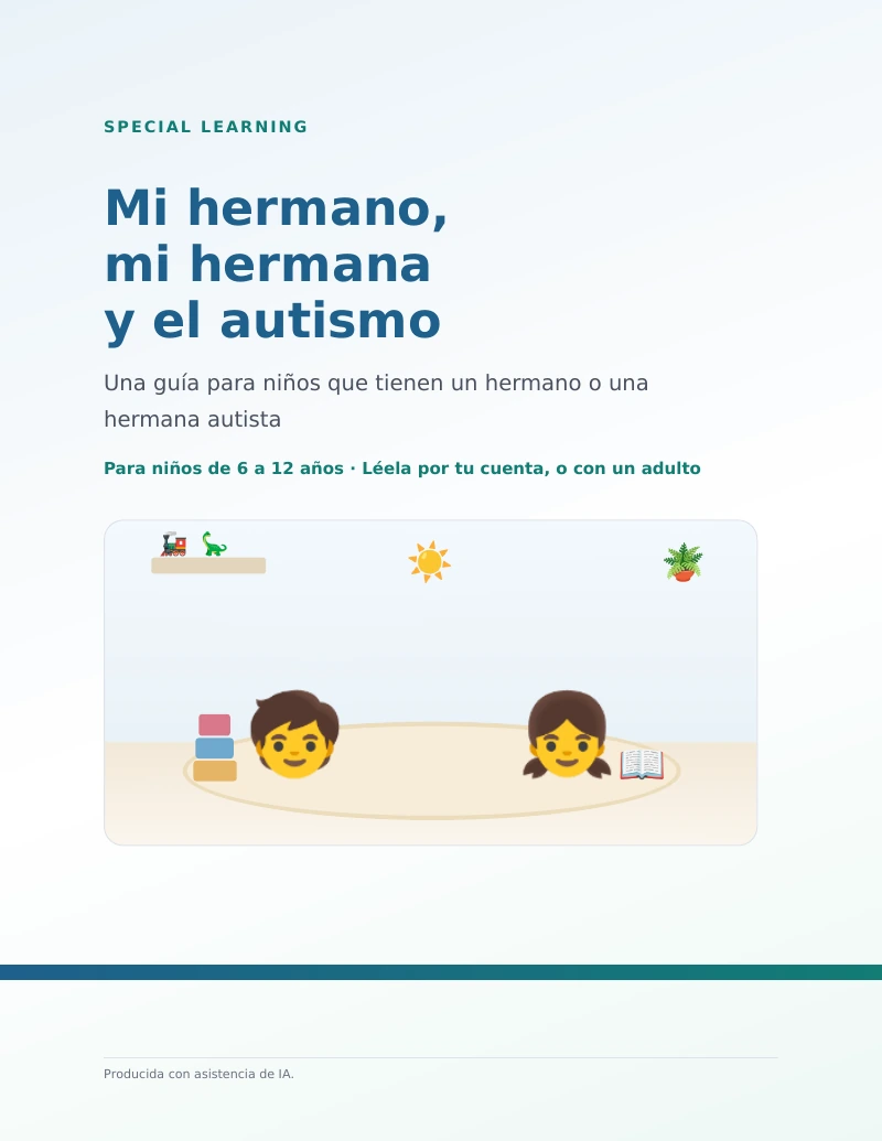 Mi Hermano, Mi Hermana y el Autismo — Guía para Niños de 6 a 12 Años